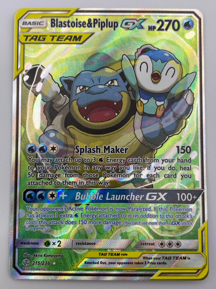 Blastoise & Piplup Gx Tag Team Cosmic Eclipse LP