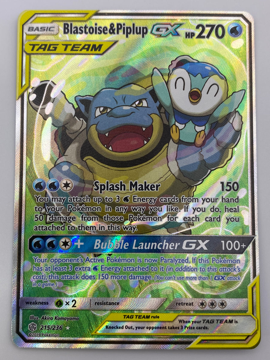 Blastoise & Piplup Gx Tag Team Cosmic Eclipse LP