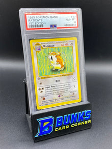 Raticate 1st Edition (Faded Stamp Error) PSA 8