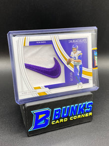 2022 Kirk Cousins 8/10 Patch Immaculate Collection