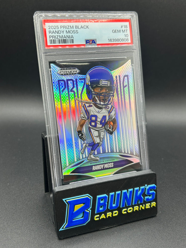 2025 Randy Moss Panini Prizm Black Prizmania PSA 10