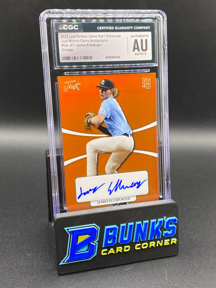 202 James Ellwanger Orange Auto CGC Authentic Auto 9 1/9