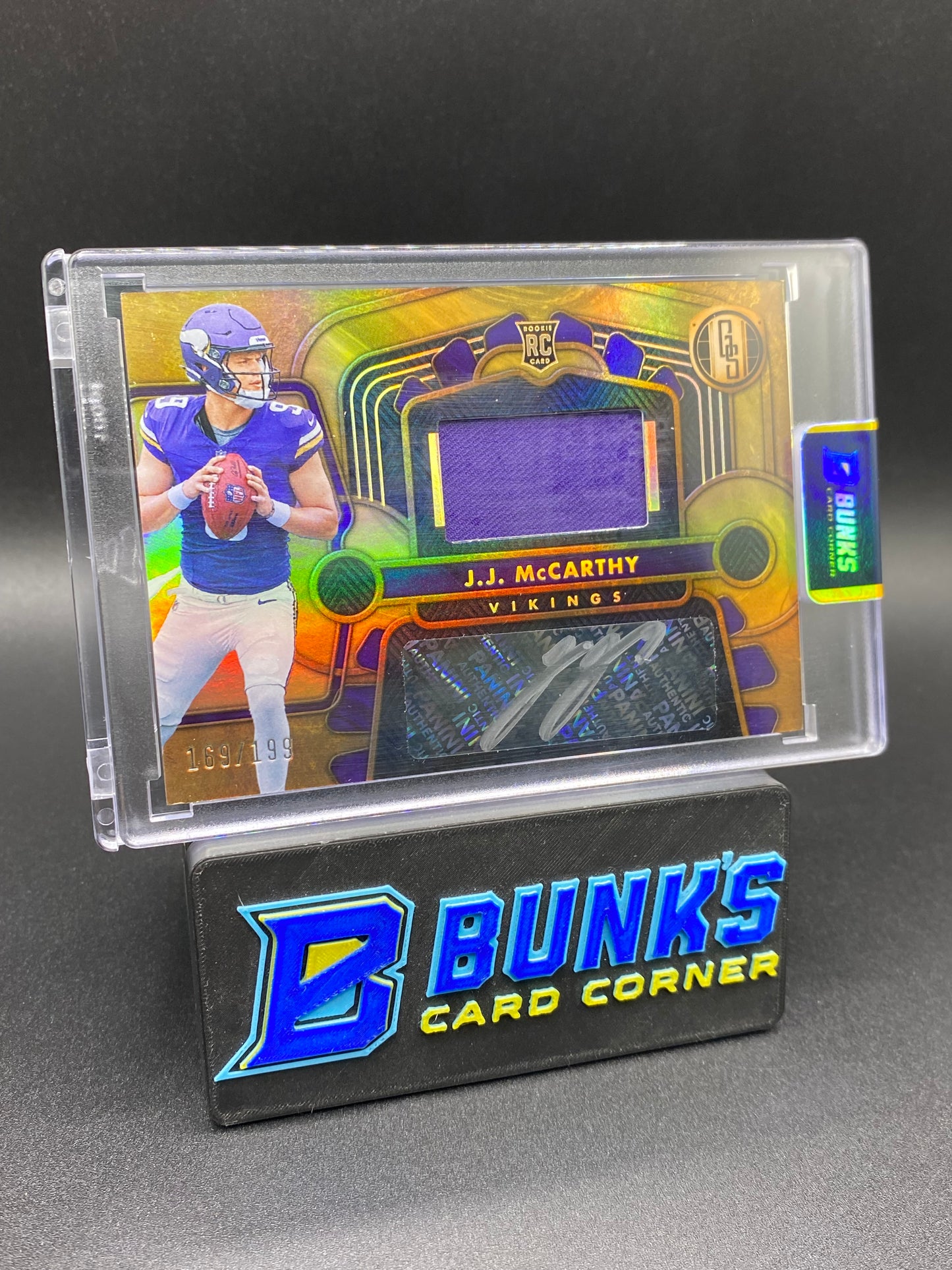 2024 JJ McCarthy 169/199 Gold Standard Patch Auto Rc