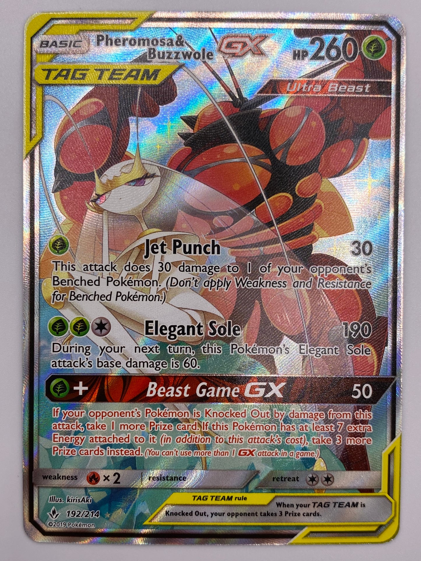 Pheromosa & Buzzwole Gx Tag Team Unbroken Bonds NM