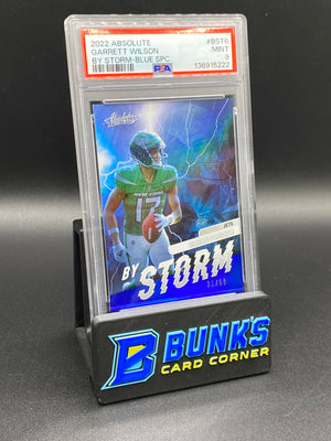 2022 Garrett Wilson By Storm Blue 31/50 PSA 9 Rc