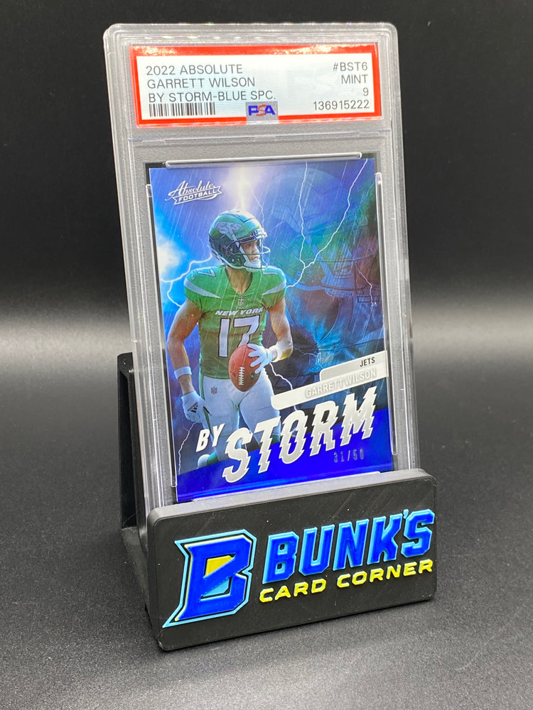 2022 Garrett Wilson By Storm Blue 31/50 PSA 9 Rc