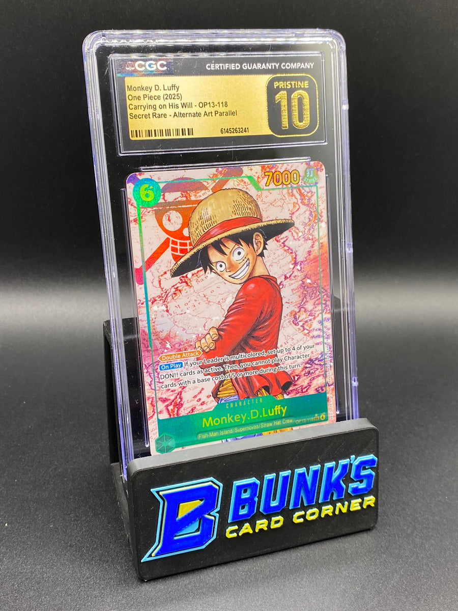 Monkey D. Luffy Alt Art Parallel OP13-118 CGC PRISTINE 10