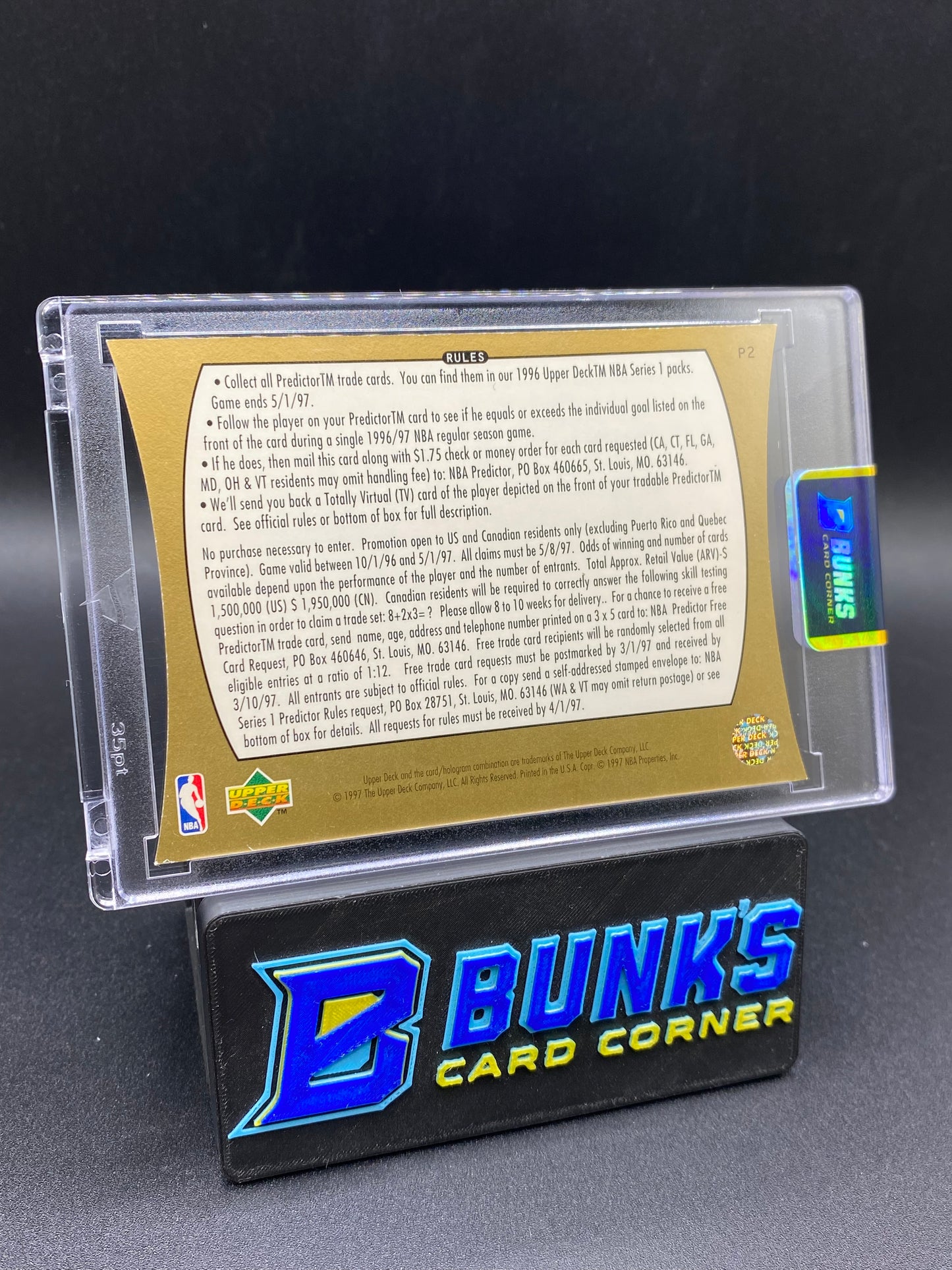 1997 Michael Jordan Predictor 35 points in a Game Upper Deck