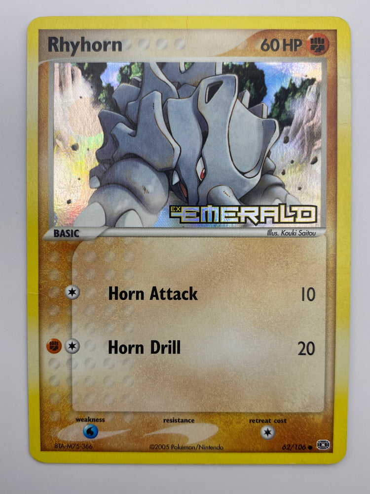 Rhyhorn Reverse Holo Emerald LP-Crease