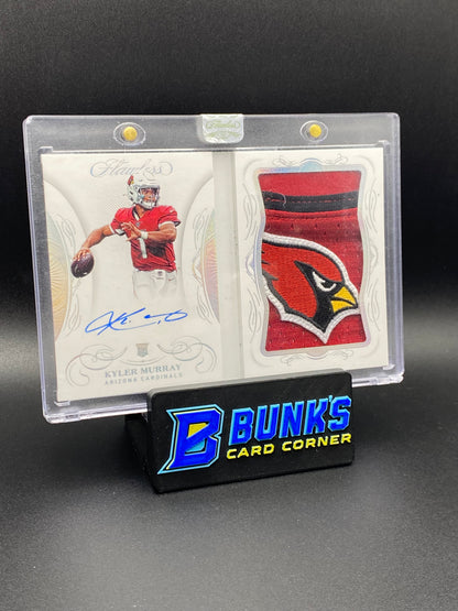 2019 Kyler Murray Flawless Book End 10/10 On Card Auto Player Worn Patch Rc