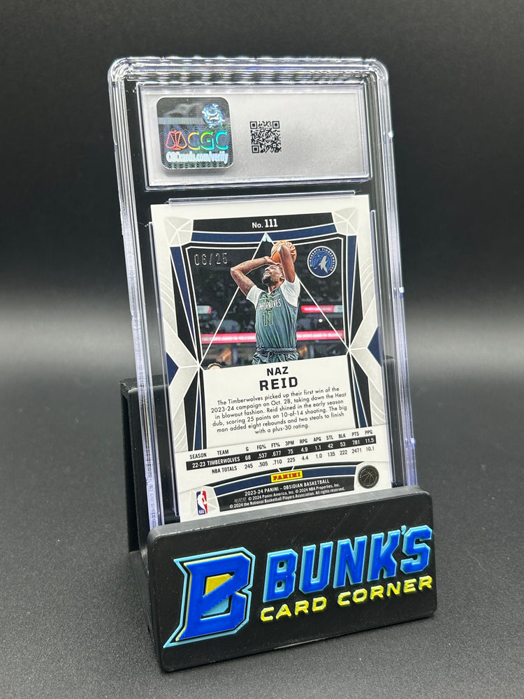 2023-24 Naz Reid Panini Obsidian Electric Etch Green 6/25 CGC 10