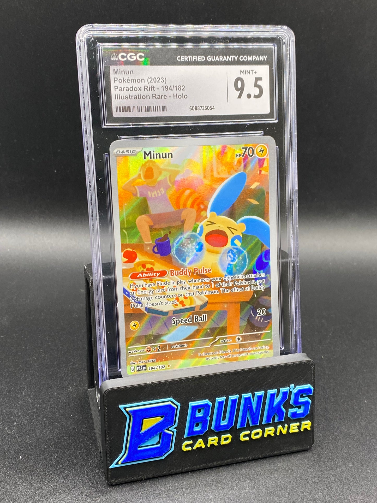Minun Illustration Rare Paradox Rift CGC 9.5