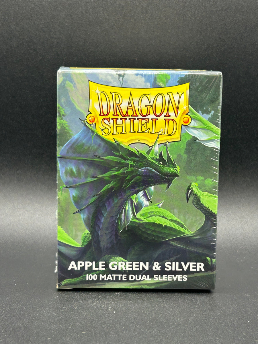 Dragon Shield Apple Green & Silver 100 Matte Dual Sleeves