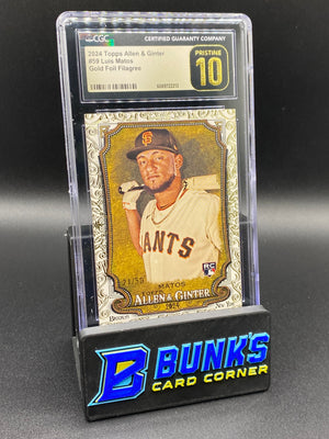 2024 Luis Matos Gold Foil Figure 21/50 CGC PRISTINE 10 Rc