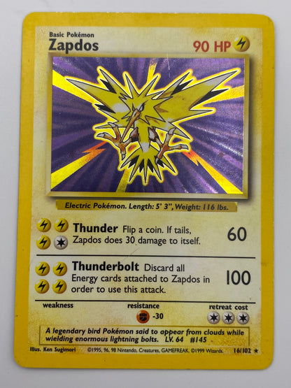 Zapdos Holo Base Set LP-MP