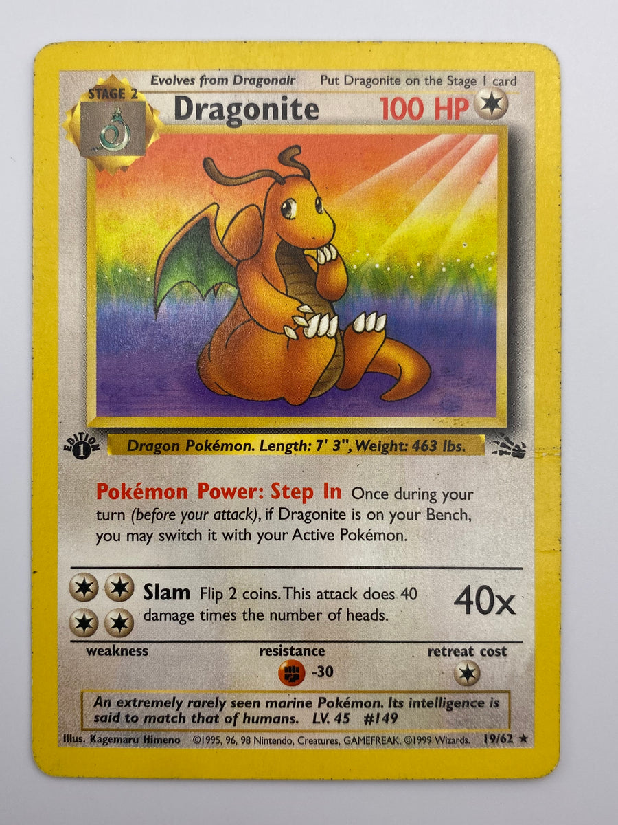 Dragonite 1st Edition Fossil HP