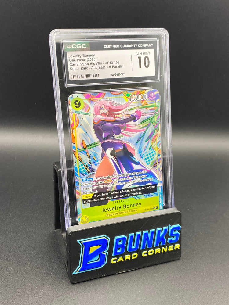 Jewelry Bonney Super Rare Alt Art Parallel OP13-108 CGC 10