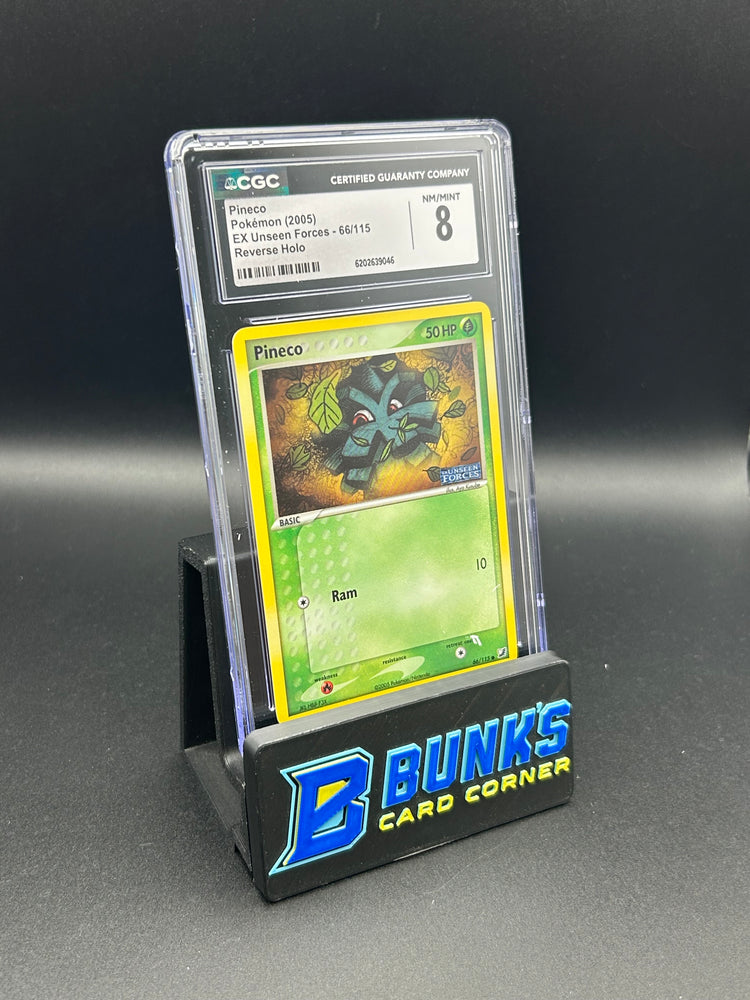 Pineco Reverse Holo Unseen Forces Stamp CGC 8