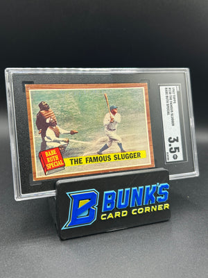 1962 Babe Ruth Topps The Famous Slugger #138 SGC 3.5
