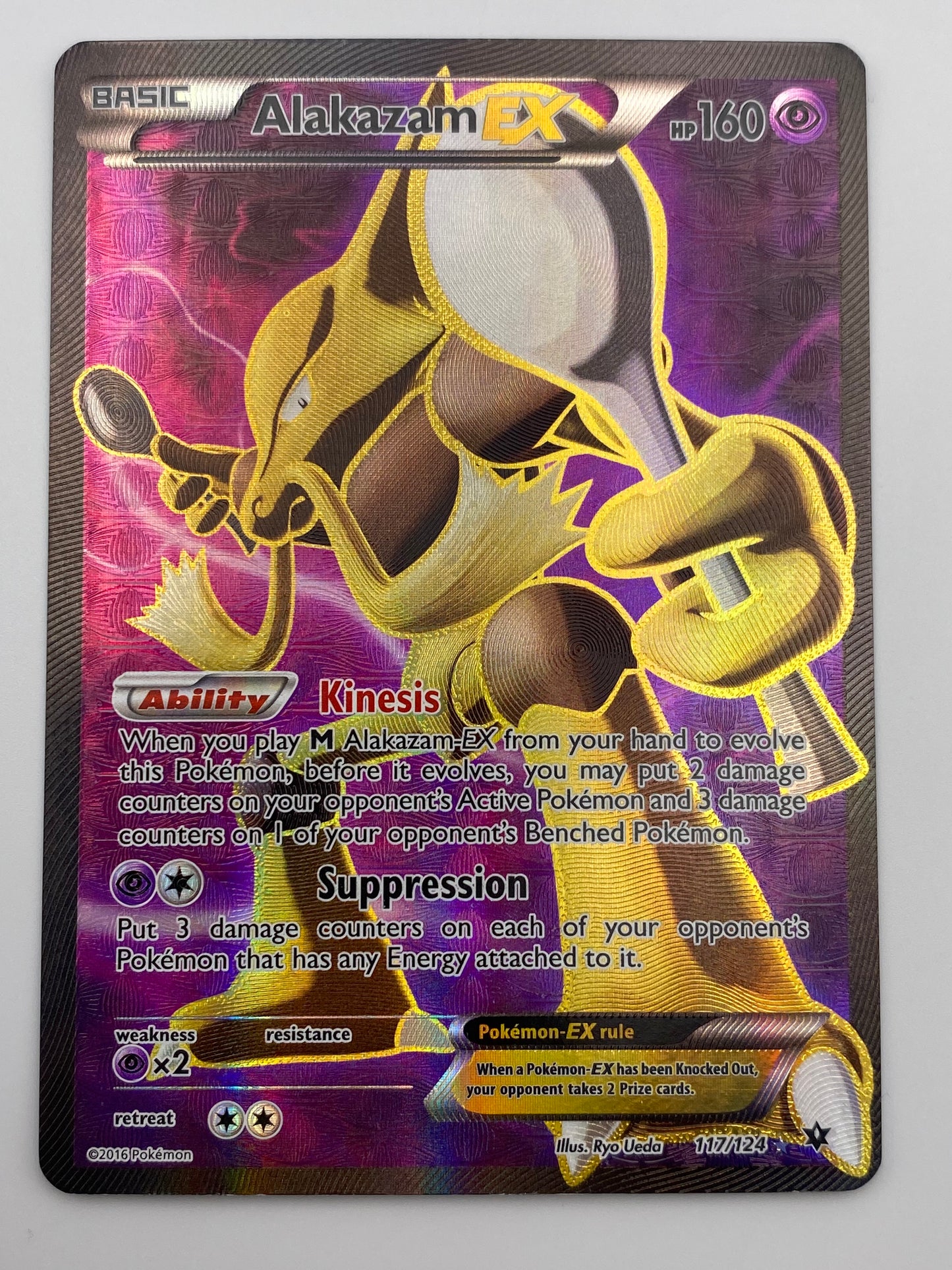 Alakazam Ex Full Art Fates Collide LP-NM