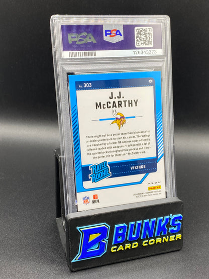 2024 JJ McCarthy Optic Preview-Pink PSA 10