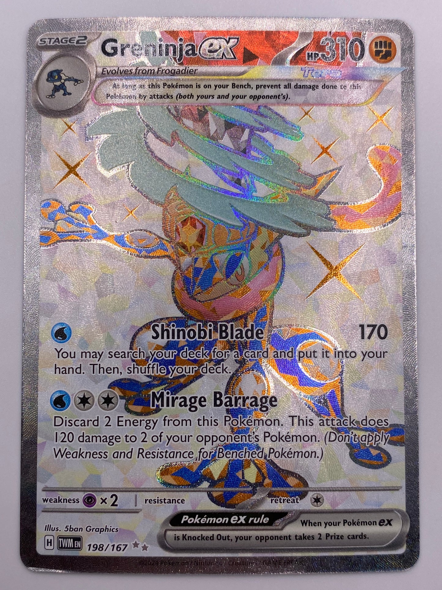 Greninja Ex Full Art Twilight Masquerade NM