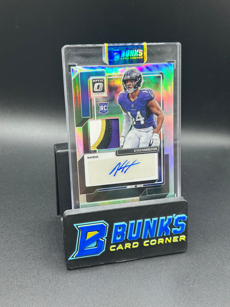 2022 Kyle Hamilton Donruss Optic Patch Auto RC 21/49