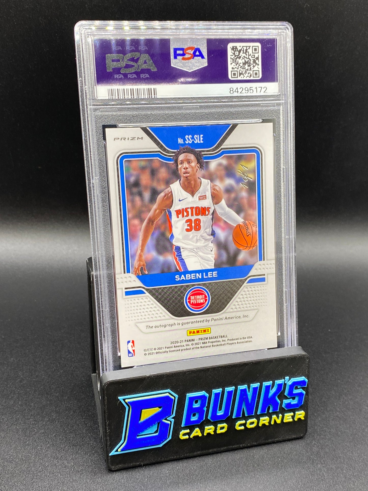 2020 Saben Lee Sensational Sig Black Prizm 1/1 PSA 9 Rc