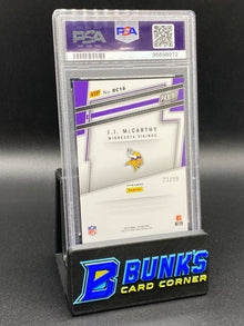 2024 JJ McCarthy Rookie's Green Sparkle 73/99 Rc PSA 8