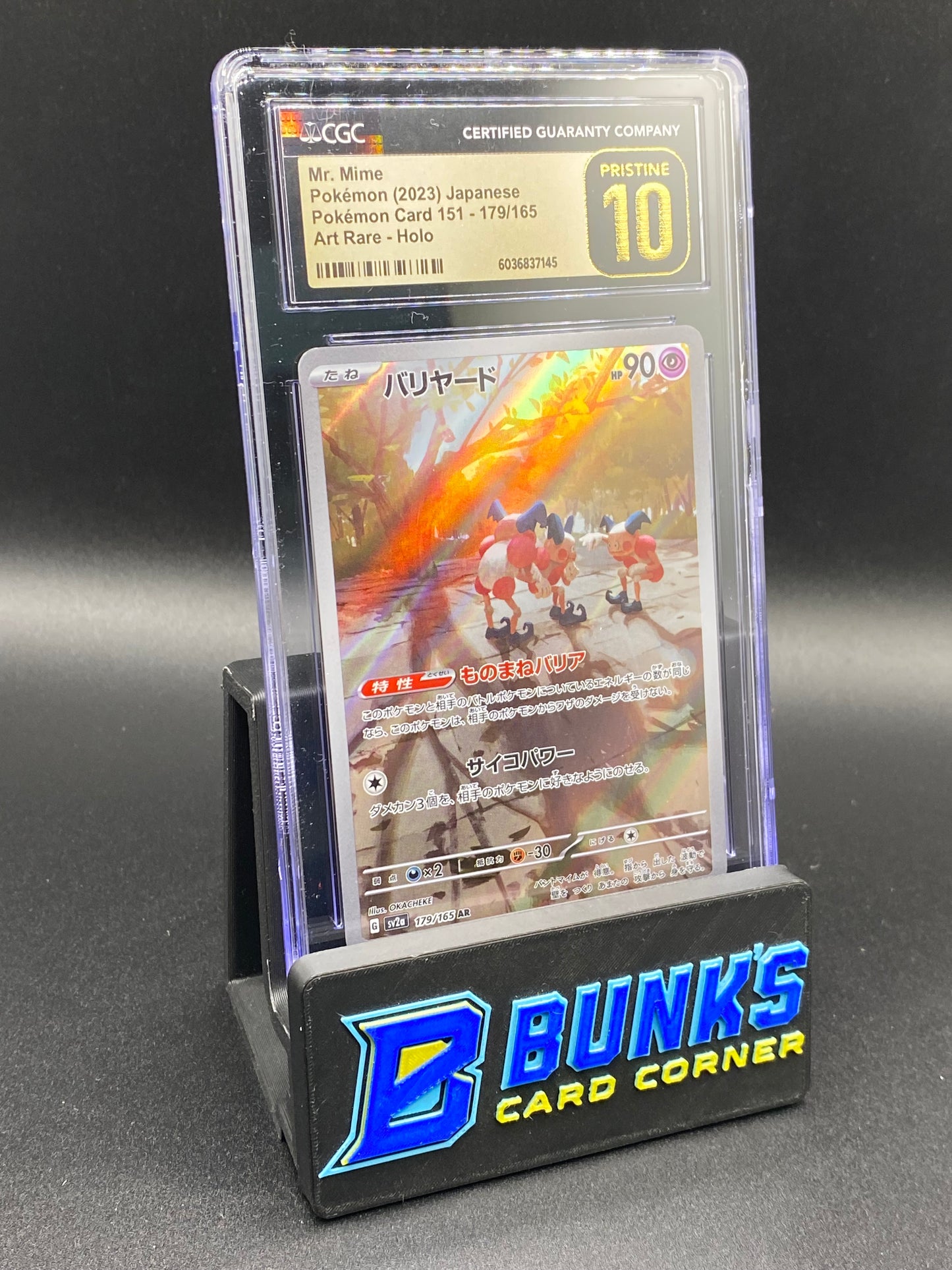 Mr. Mime Art Rare CGC PRISTINE 10 JAPANESE