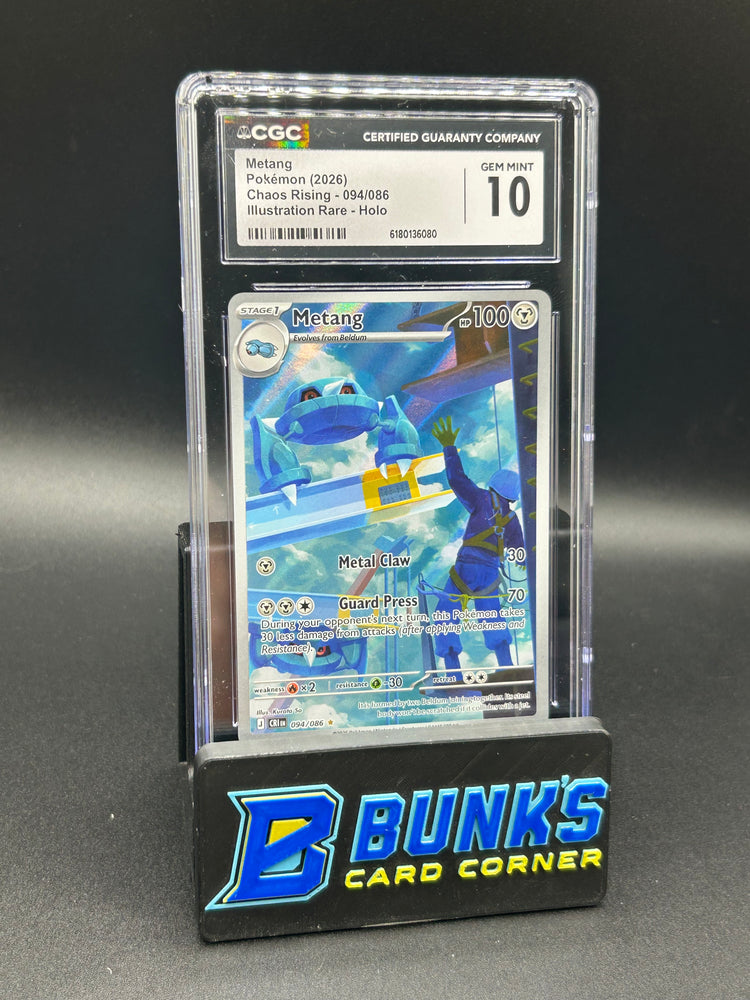Metang Illustration Rare Holo Chaos Rising CGC 10