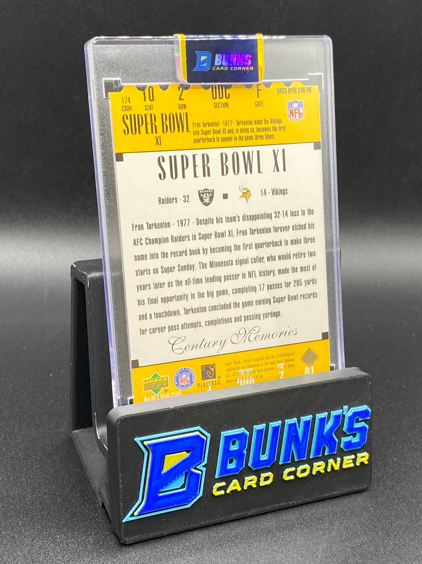 Fran Tarkenton Super Bowl XI 64/100