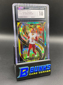2024 Jayden Daniels Green & Yellow Shock CGC  10