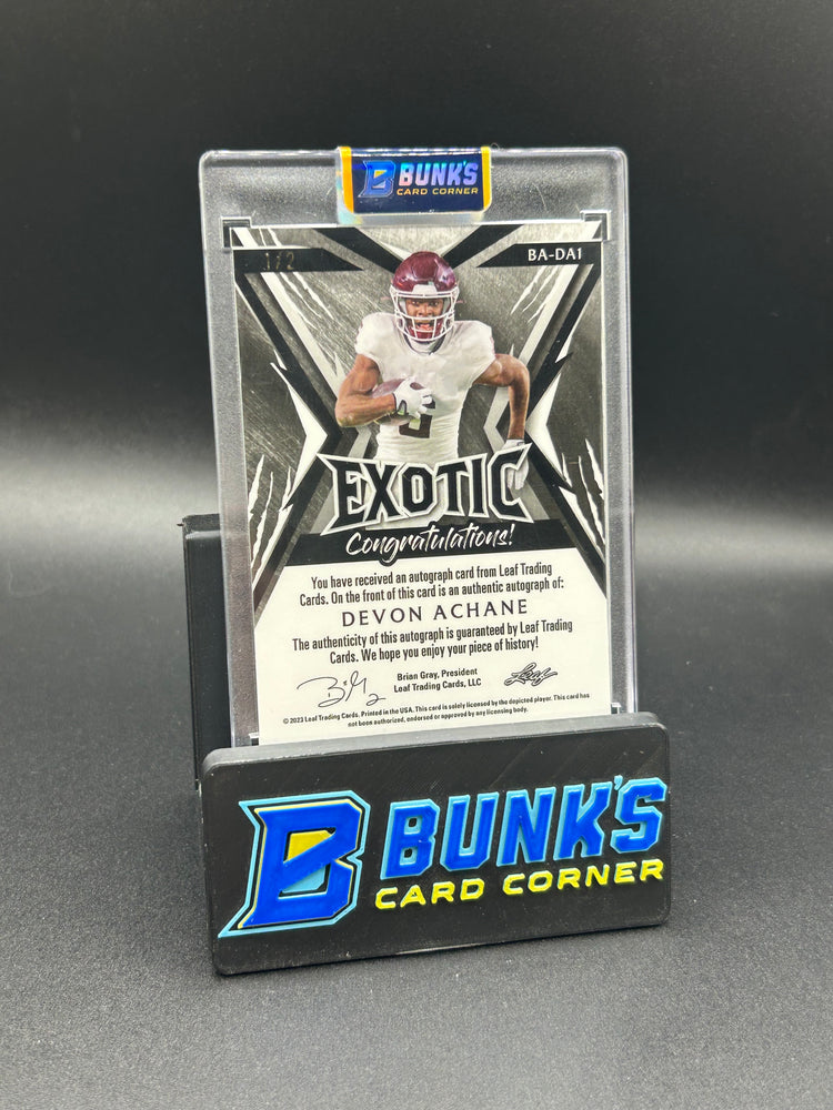 2023 Devon Achane Exotic Leaf Auto 1/2