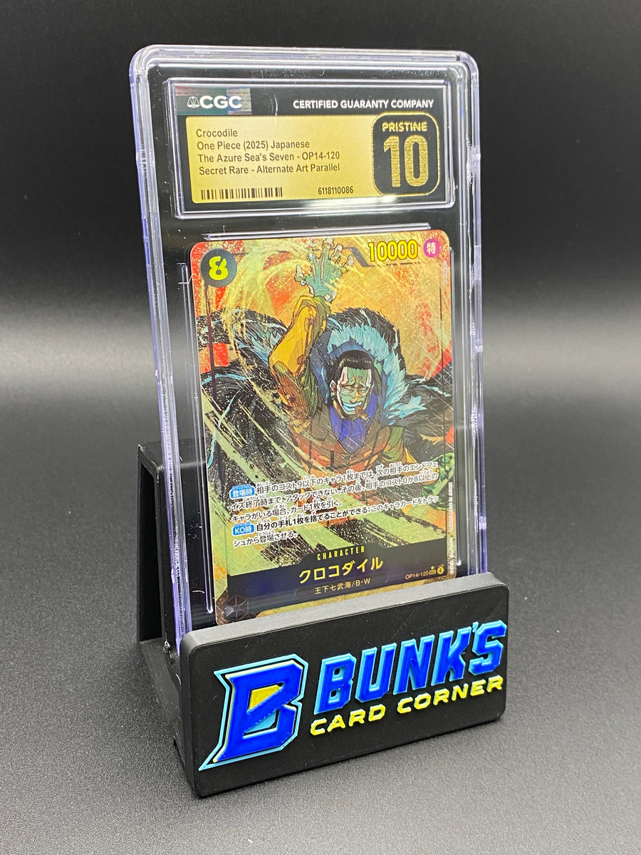 Crocodile Secret Rare Alt Art Parallel OP14 CGC PRISTINE 10 Japanese