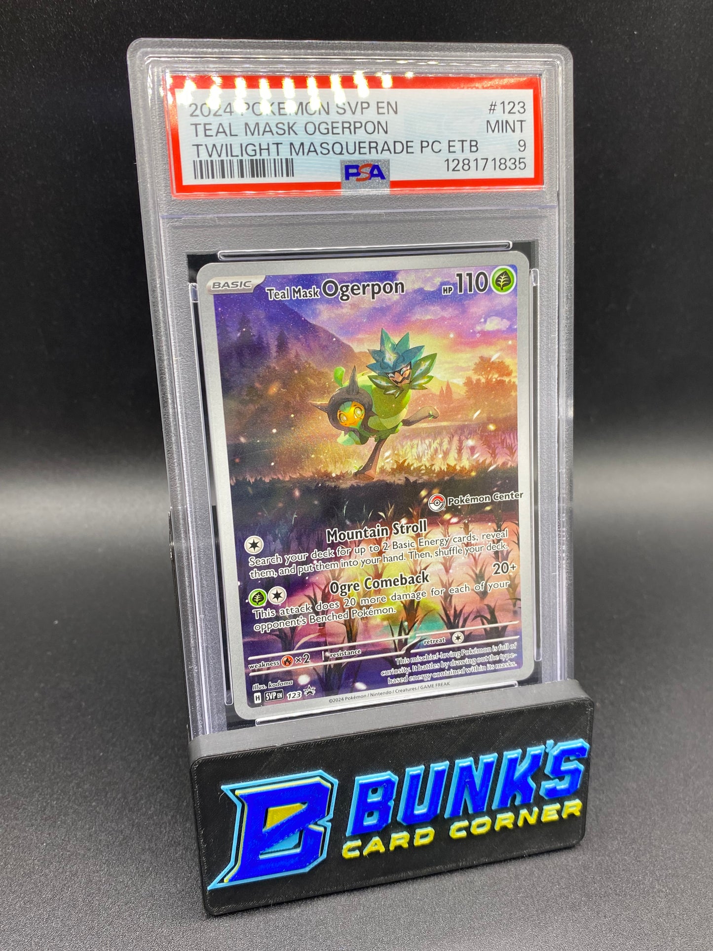 Teal Mask Ogerpon Pokemon Center Promo PSA 9