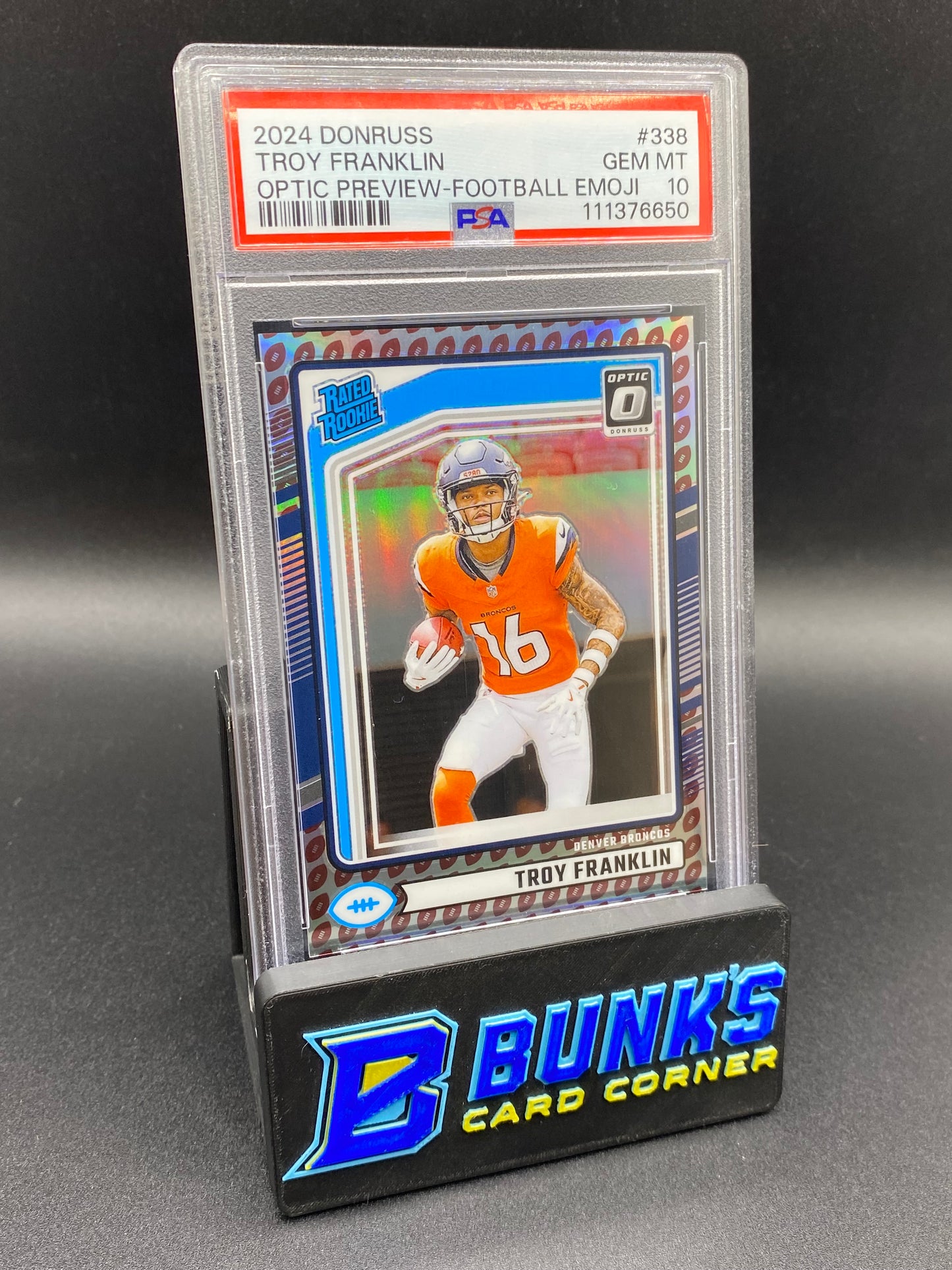 2024 Troy Franklin Football Emoji PSA 10