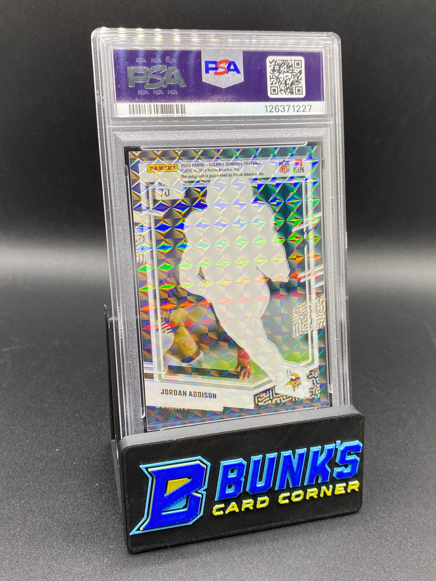 2023 Jordan Addison Clearly Auto Mosaic PSA Auto 9 SSP