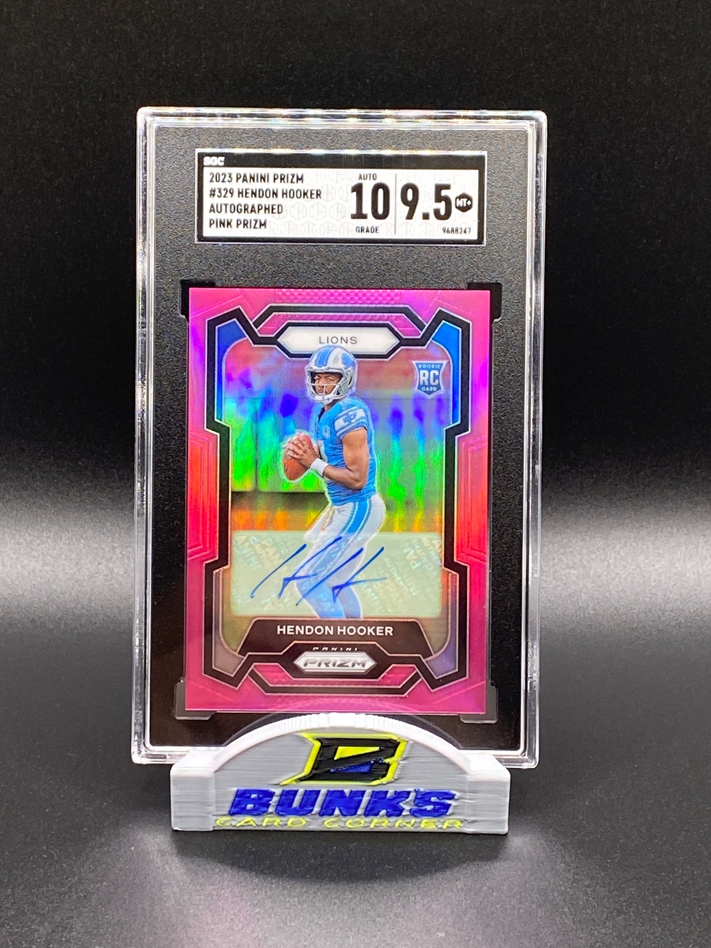 2023 Hendon Hooker AUTOGRAPHED Pink Prizm Rookie Card (Box A3)