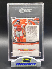 2023 Ivan Rodriguez Red Disco Prizm 3/25