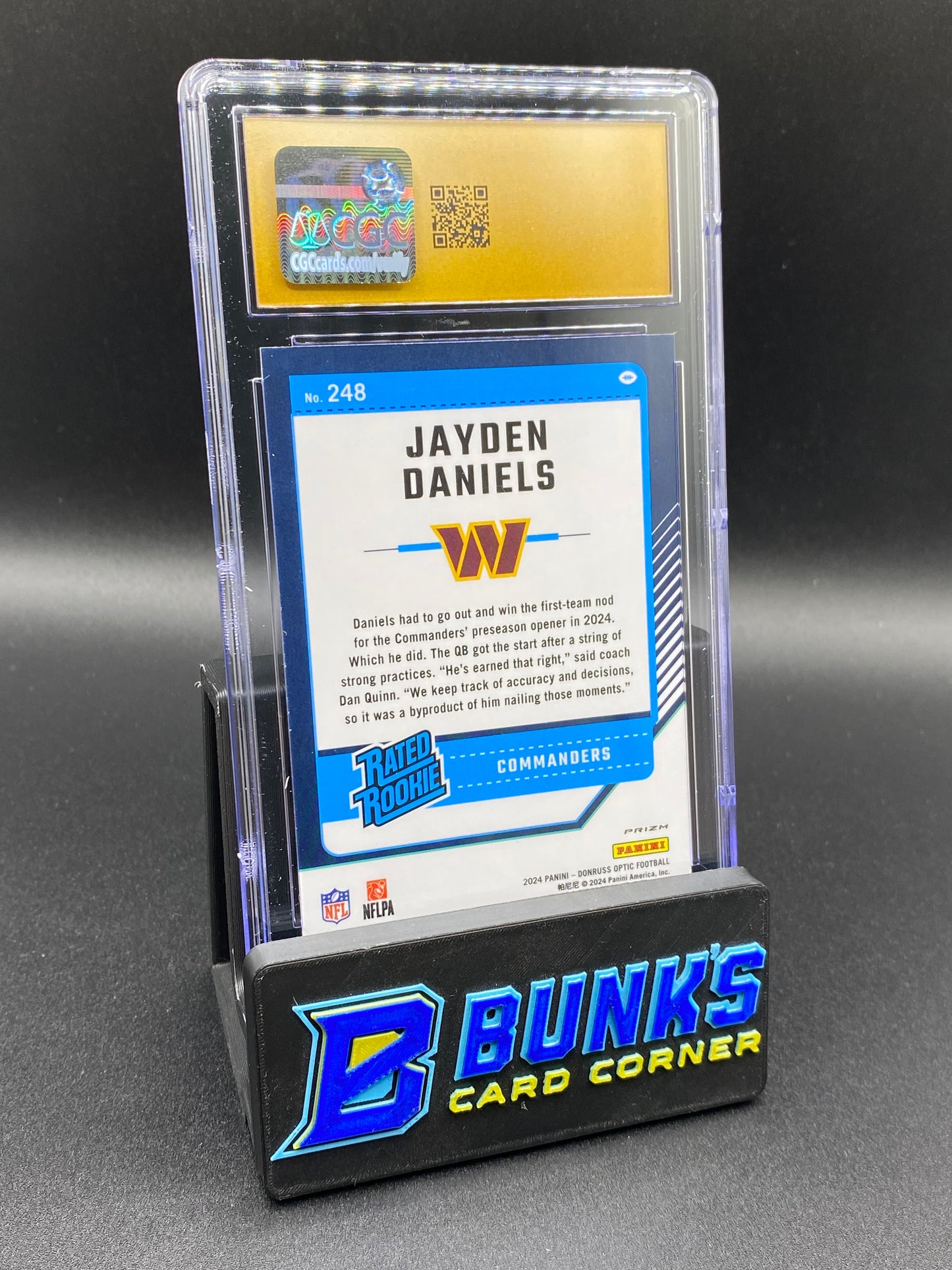 2024 Jayden Daniels Purple Shock CGC PRISTINE 10