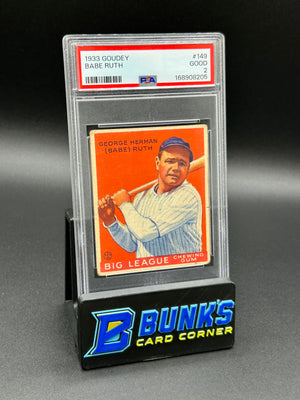 1933 Babe Ruth Goudey PSA 2
