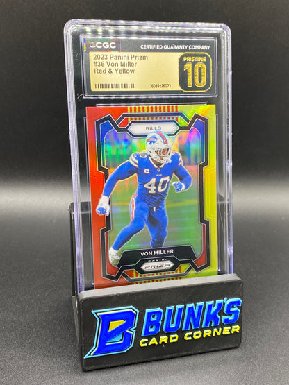 2023 Von Miller Red & Yellow CGC PRISTINE 10 25/44