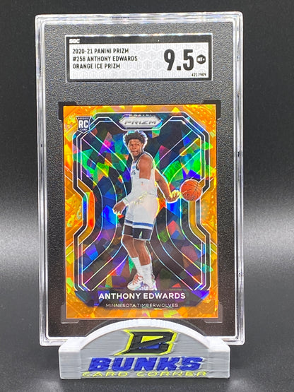 2020-21 Anthony Edwards Rookie Card Orange Ice Prizm (Box B8)