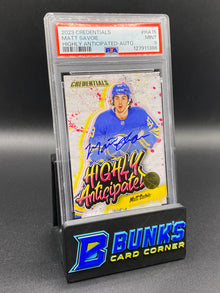 2023 Matt Savoie Highly Anticipated Auto POP 2 Rc PSA 9