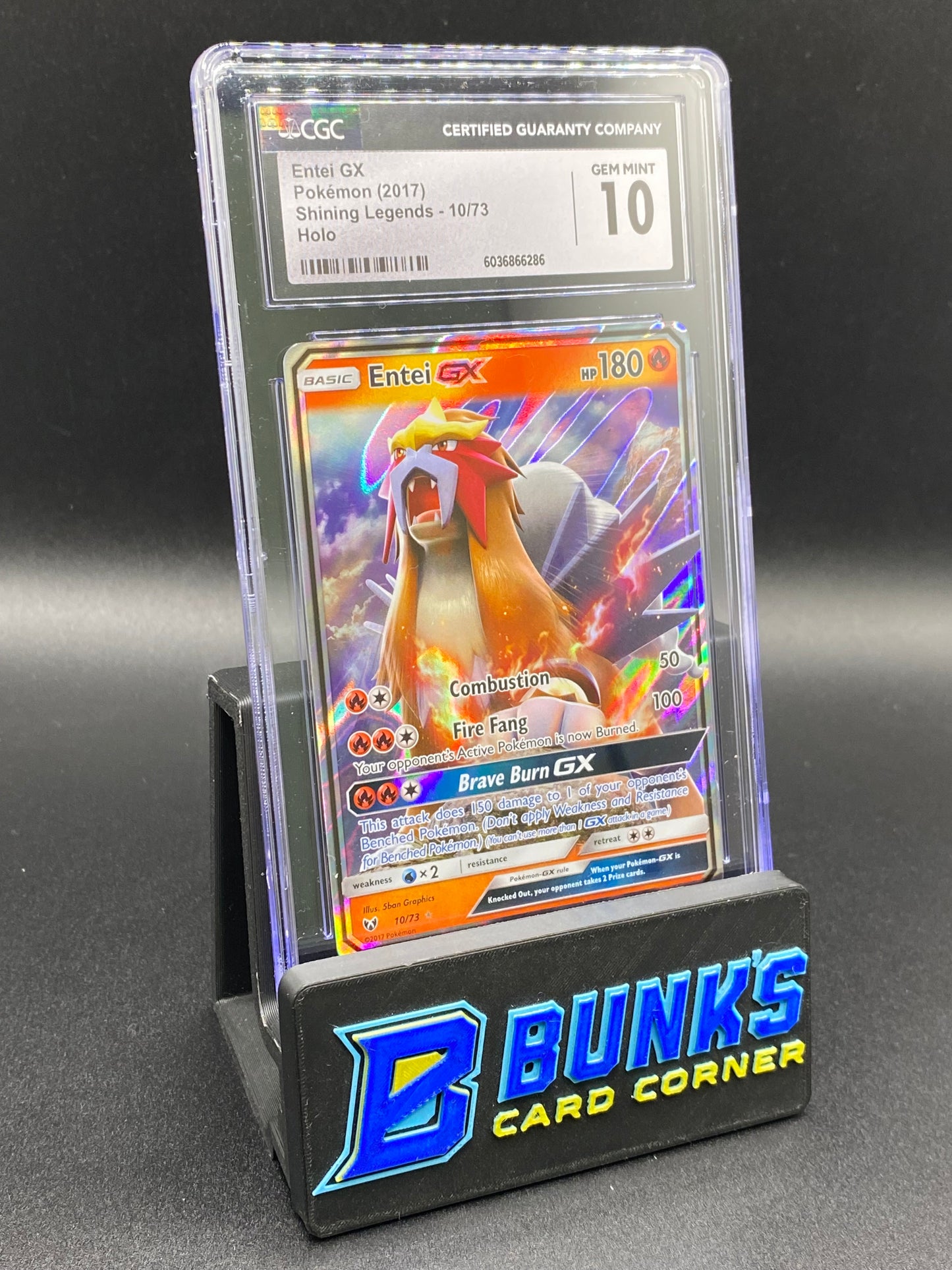 Entei Gx Shining Legends CGC 10