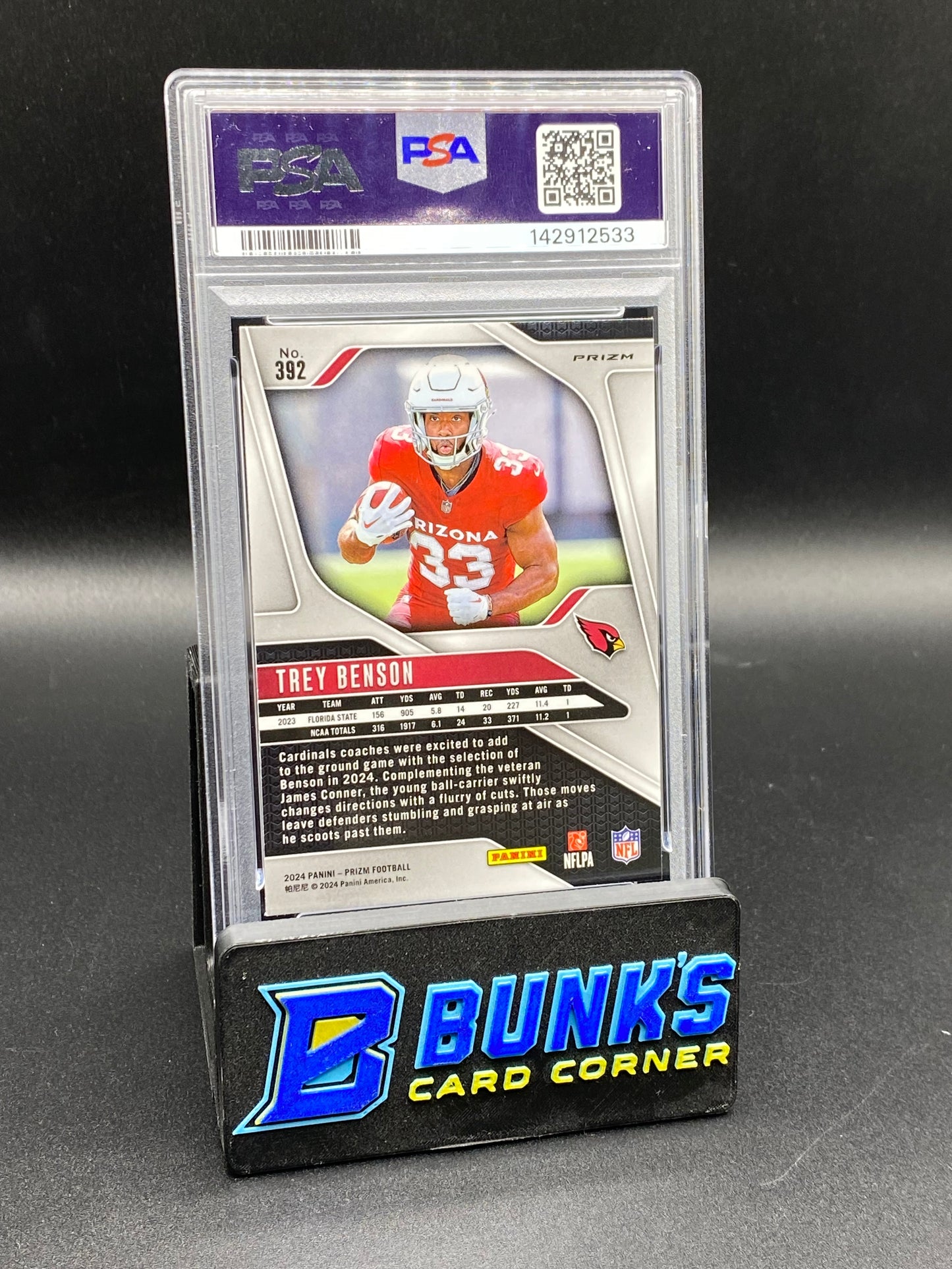 2024 Trey Benson Red Sparkle PSA 10 Rc