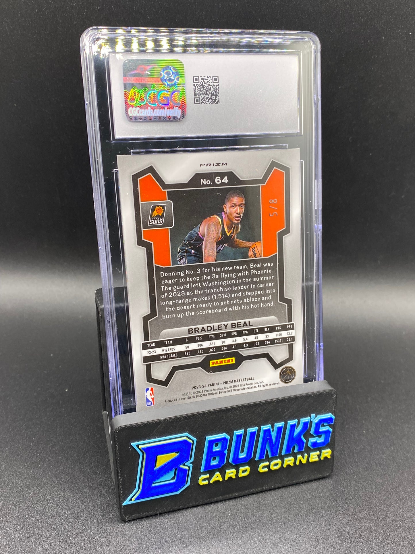 2023-24 Bradley Beal Green Sparkle 5/8 CGC 10