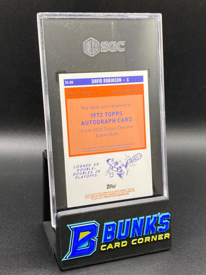 2023-24 David Robinson '72 Design Auto Orange 12/25 SGC 9.6