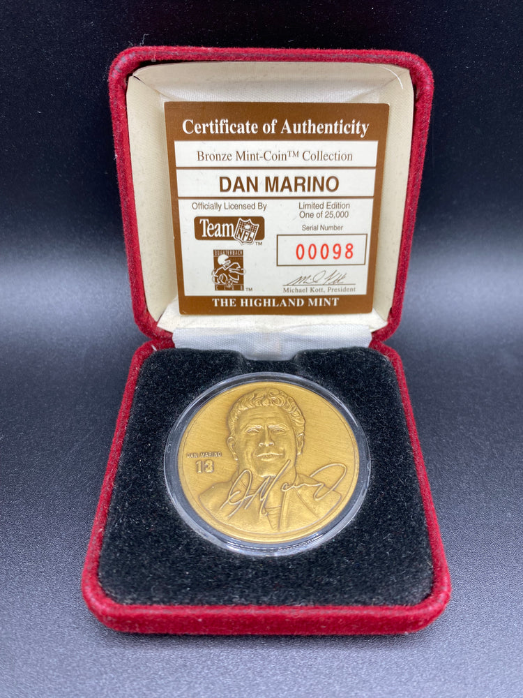 Marshall Faulk, Deion Sanders, & Dan Marino Bronze Mint-Coins